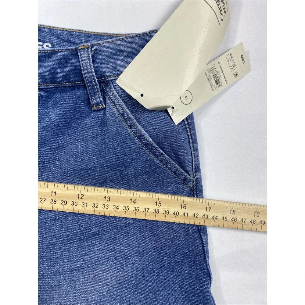 No Boundaries Jeans Size 0, Blue Wide‎ Leg Cargo - Picture 5 of 13